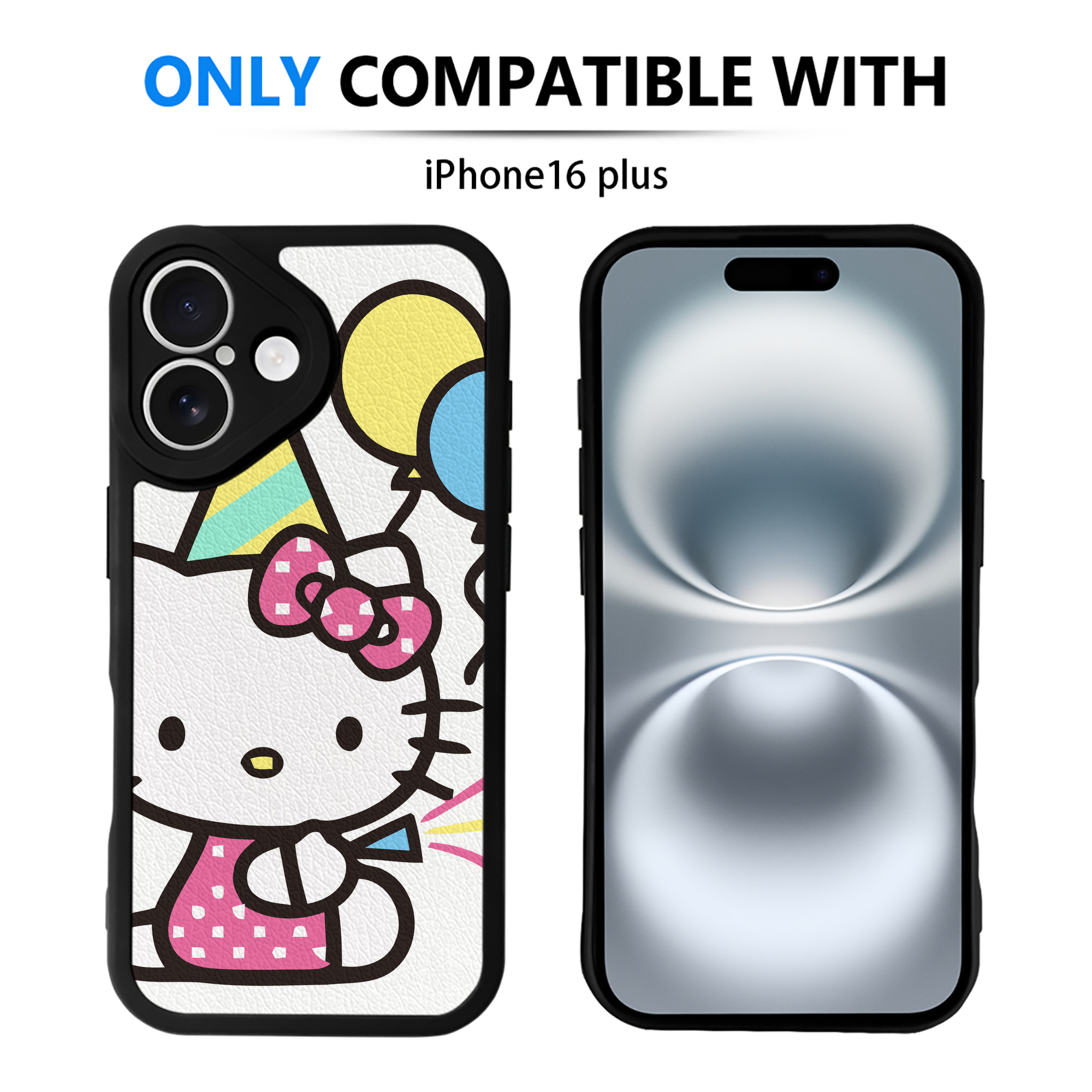 （画像用） Hello Kitty ハローキティ 【iPhone 16シリーズ対応】シリコンスマホケース（レザー調） 材質：シリコン